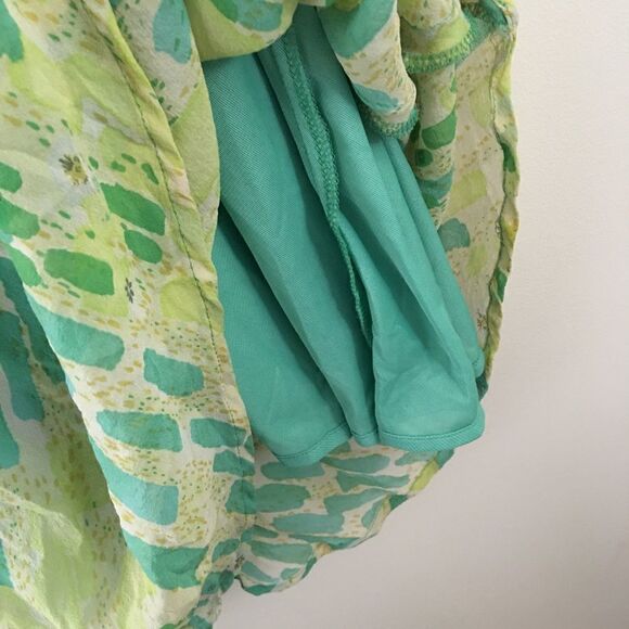 MathildeĀ greenāpatternāshort-sleeveāwrapādress - Picture 7 of 9